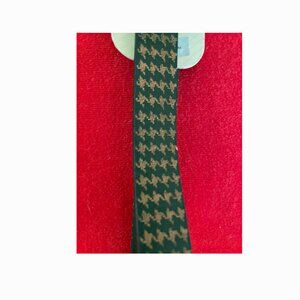 Dog Collars: Leather Houndstooth with Tag Muffler, S-XL